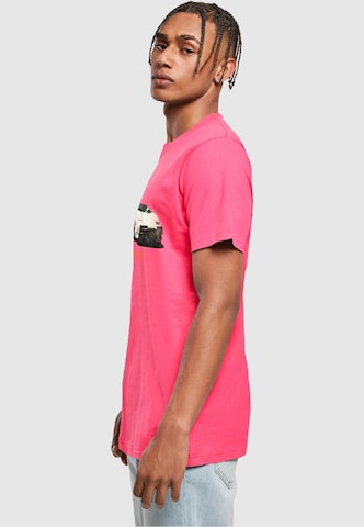Mister Tee Shirt 'Weekend Wolf' in Pink