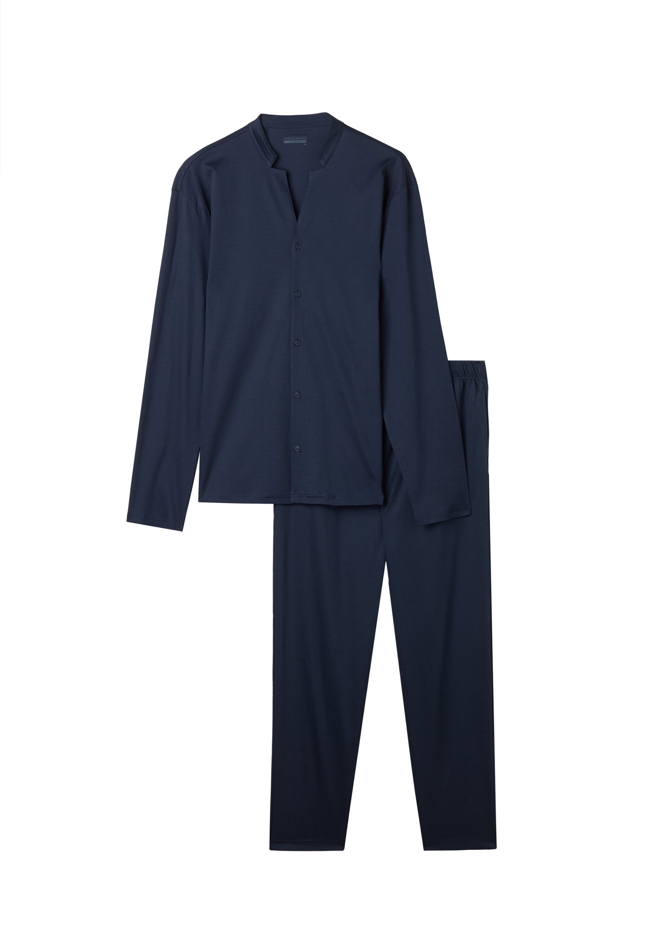 IUMAN Intimissimi Uomo Pyjama lang in Blau: Vorderseite