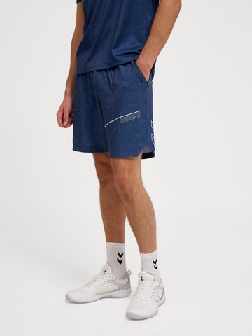 Regular Pantalon de sport 'Court' Hummel en bleu : devant