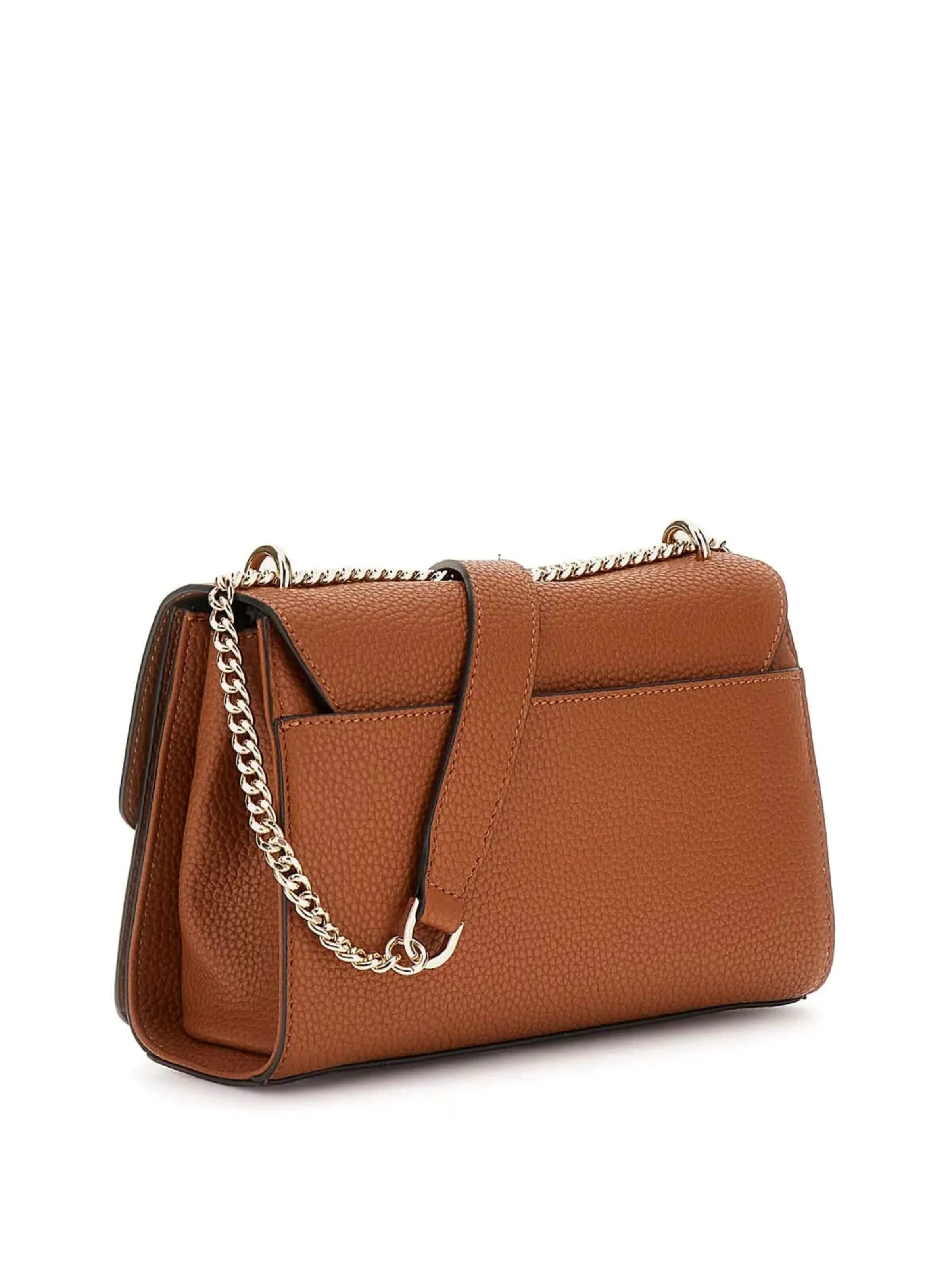 GUESS Torba na ramię 'Guess Sac Bandoulière Calista Top Zip Shou Caramel BG733421' w kolorze brązowy