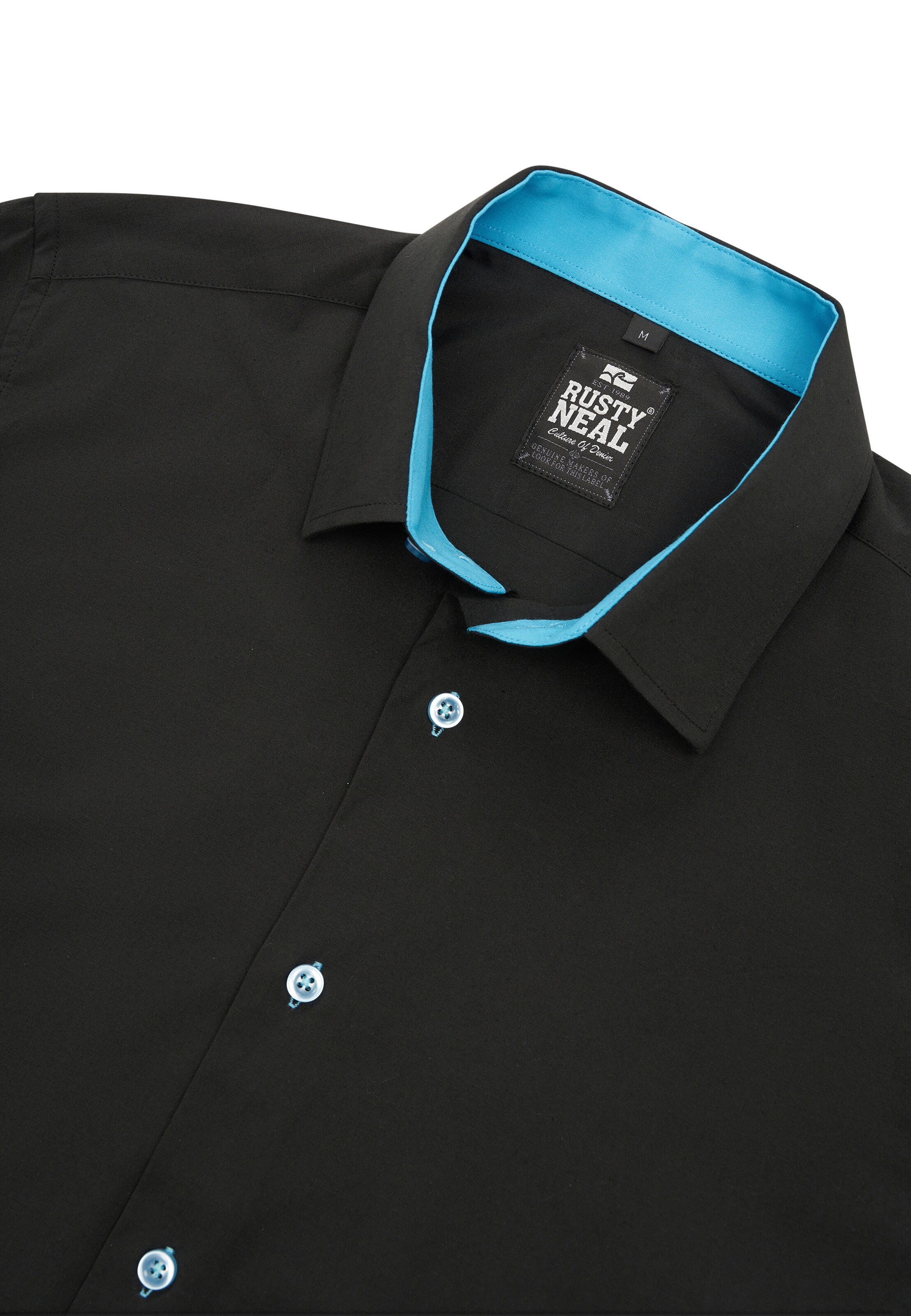 Rusty Neal Regular fit Button Up Shirt in Black