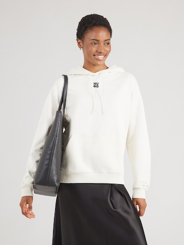 HUGO Sweatshirt 'Delfinia' in White: front