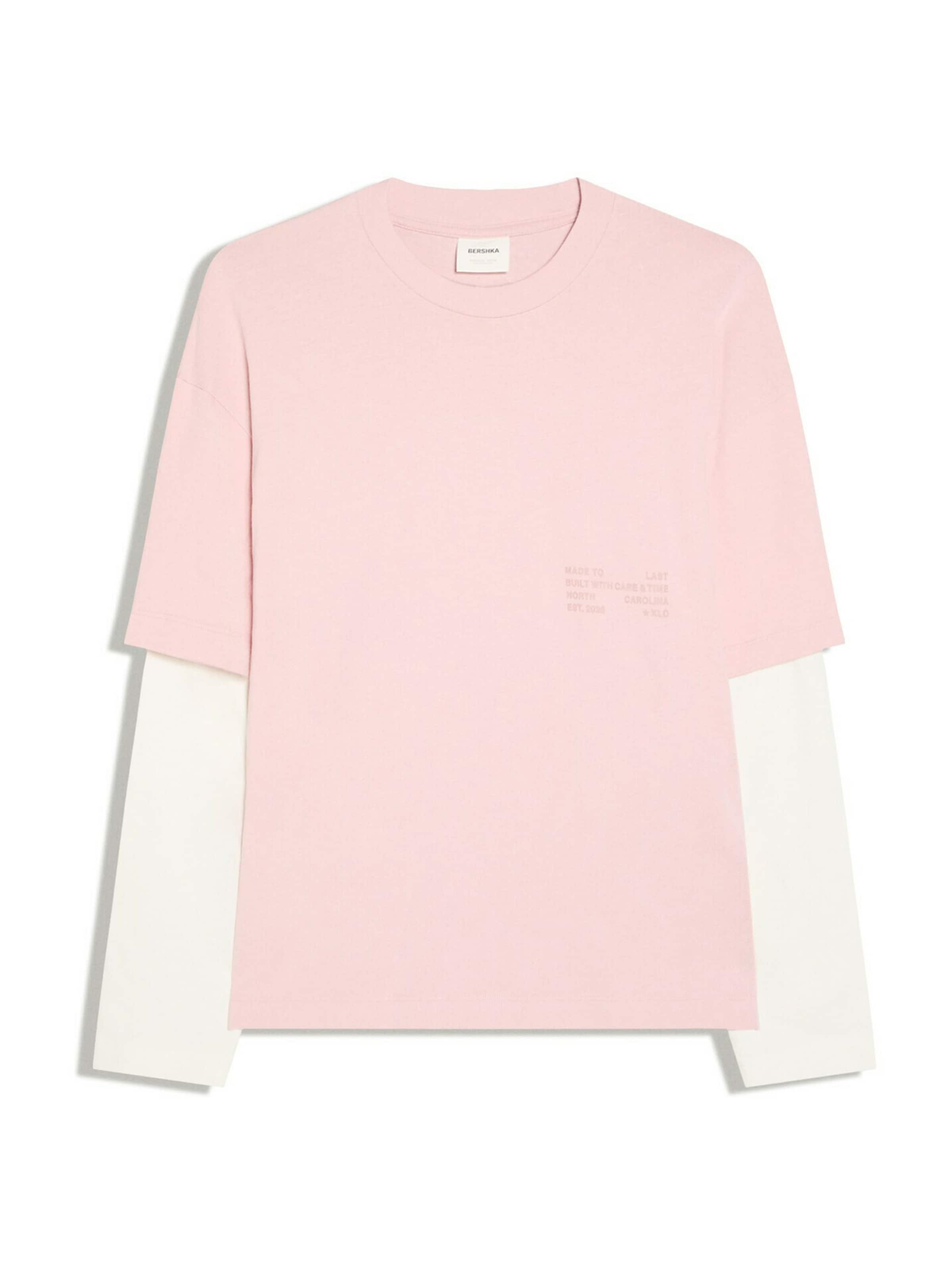 Bershka Póló - rózsaszín: elől