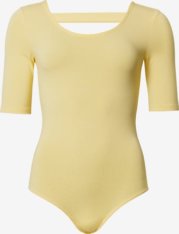 Les Lunes Shirt body 'Charlotte' in Geel: voorkant
