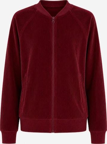 Leela COTTON Sweatjacke in Rot: Vorderseite