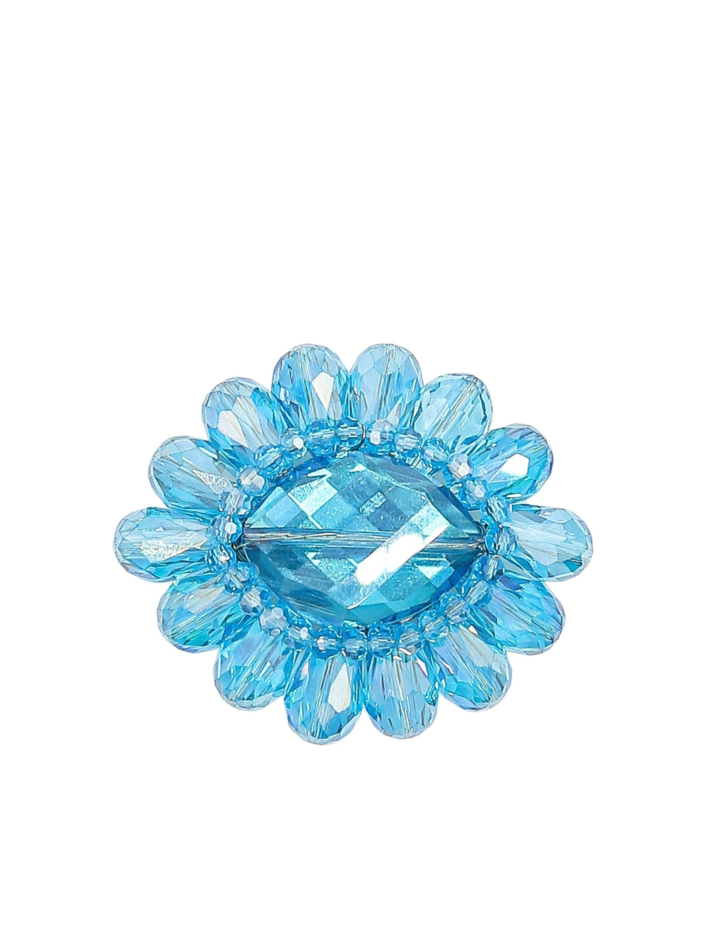 COLLEZIONE ALESSANDRO Brosche 'Genua'‌‌‌ in Blau: Vorderseite