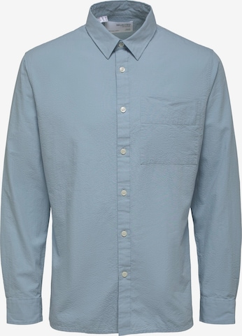SELECTED HOMME Button Up Shirt 'Axel' in Blue: front