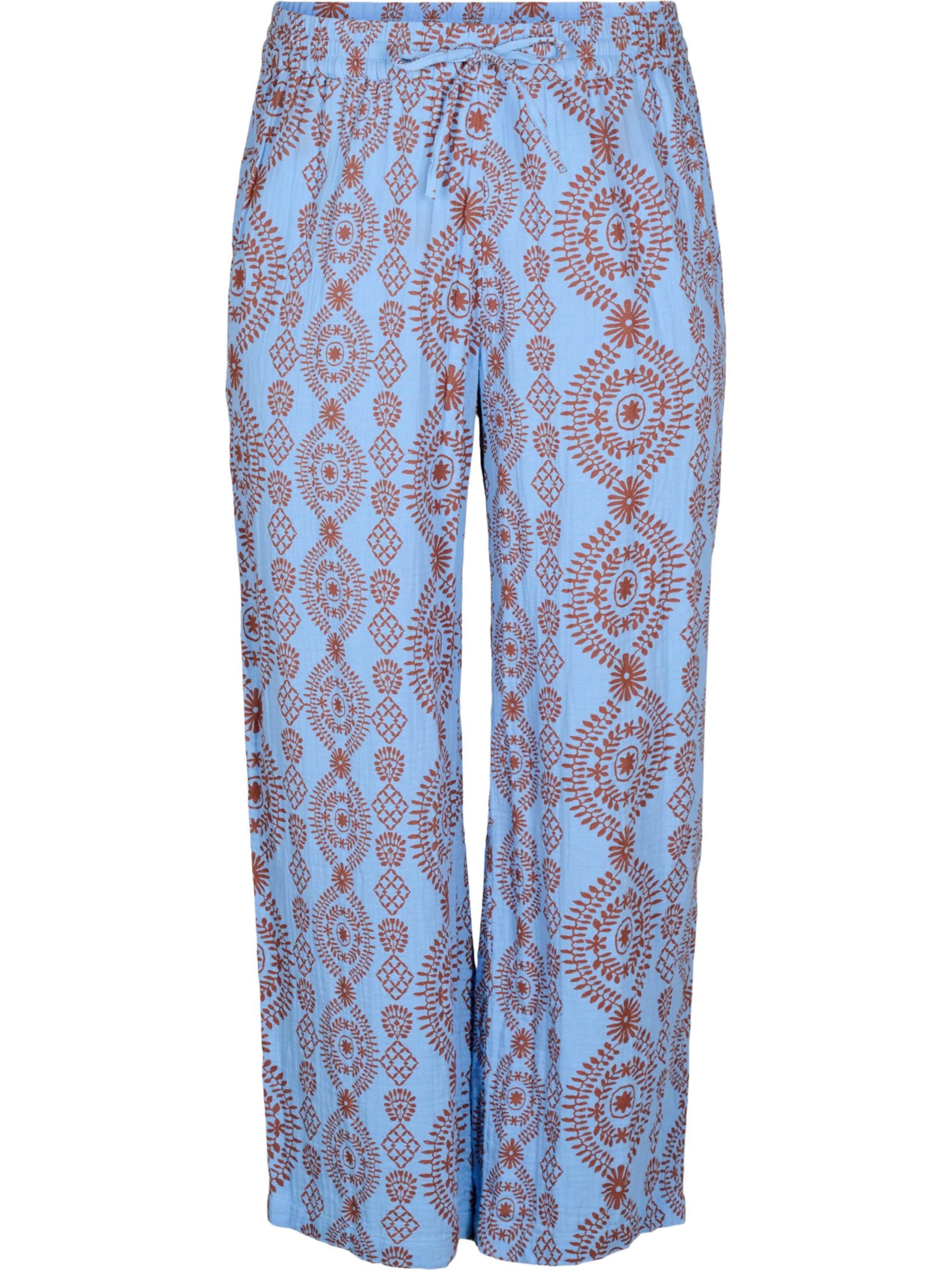 Zizzi Široký strih Nohavice 'Viva' - Modrá: predná strana