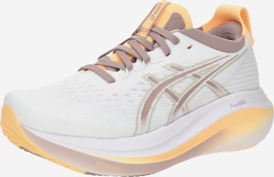 ASICS Juoksukengät 'GEL-NIMBUS 27' värissä tummabeige / oranssi / valkoinen, Tuotenäkymä