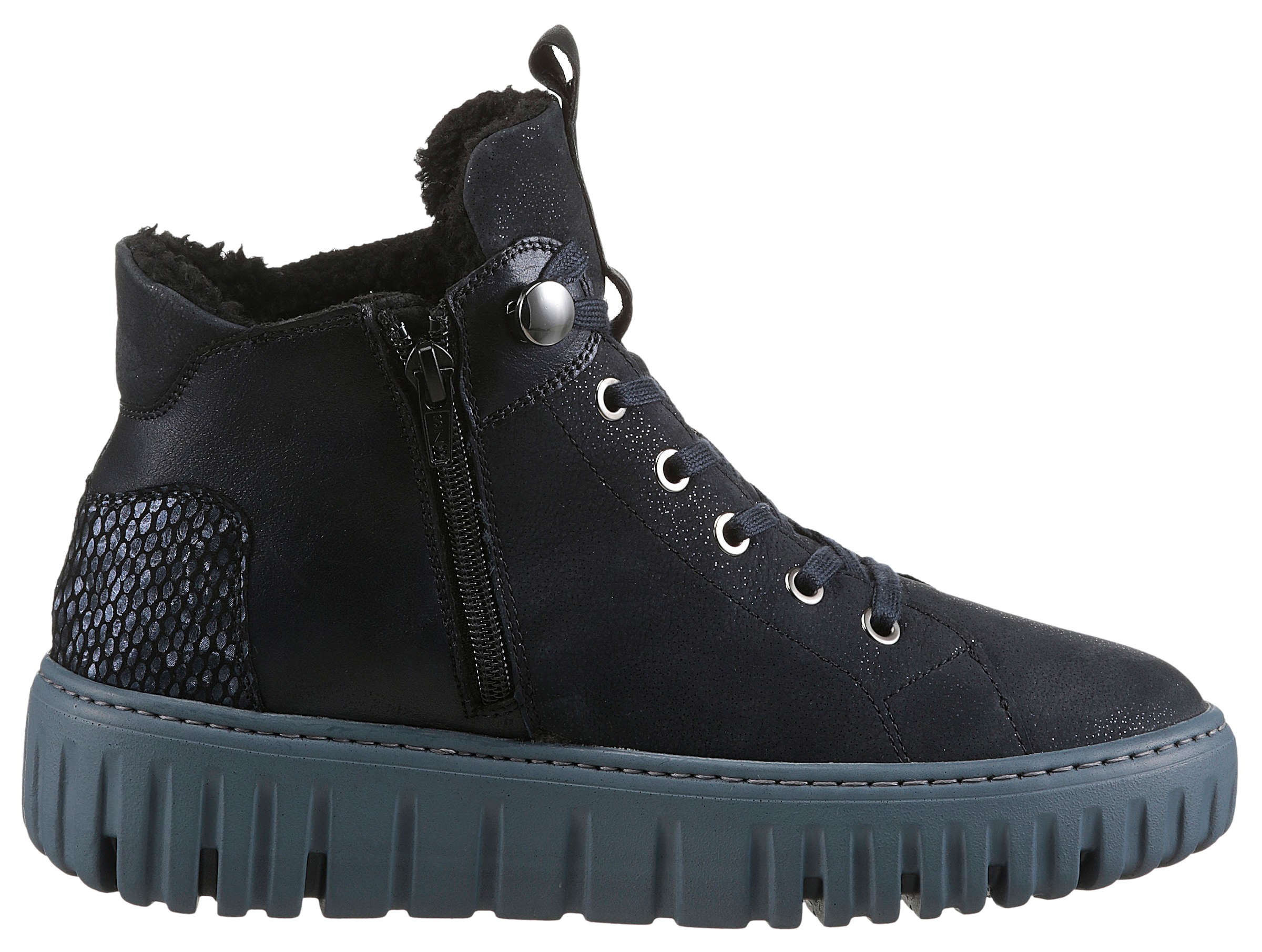 WALDLÄUFER Schnürstiefelette in Blau