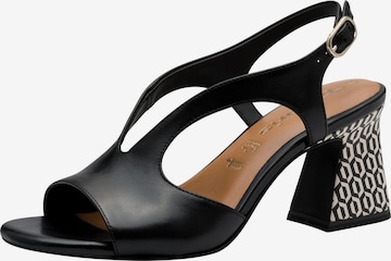 Sandales Tamaris en noir : devant