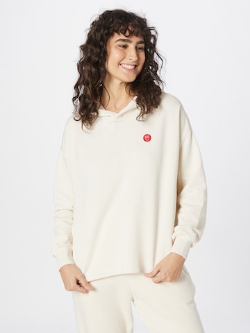 KnowledgeCotton Apparel Sweatshirt 'REBORN' i beige: forside