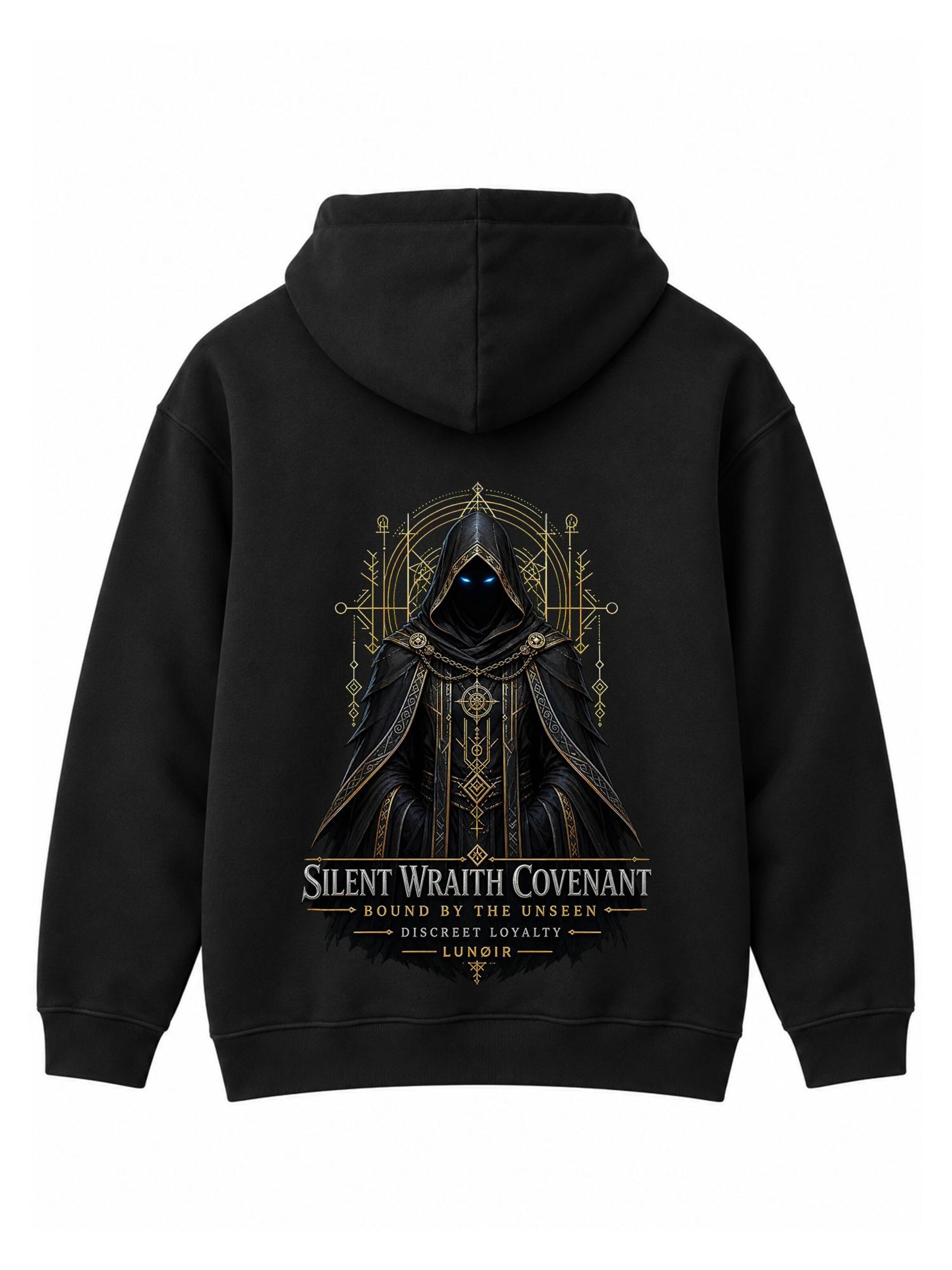 LUNØIR Studio Tréning póló 'Silent Wraith Covenant' - fekete: elől