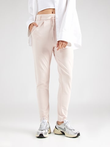 Slimfit Pantaloni con pieghe 'Poptrash' di ONLY in beige: frontale