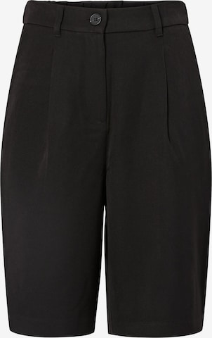 PIECES Regular Pleat-front trousers 'PCKamil' in Black: front
