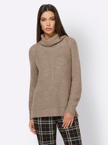 Pullover di heine in beige: frontale
