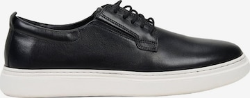 Desa - Calzado deportivo con cordones 'DESA Herren-Schnürschuhe aus Leder mit weißer Sohle' en negro: frente