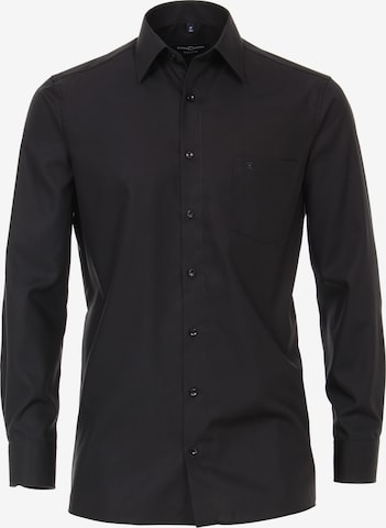 CASAMODA Comfort fit Business Shirt in Black: front
