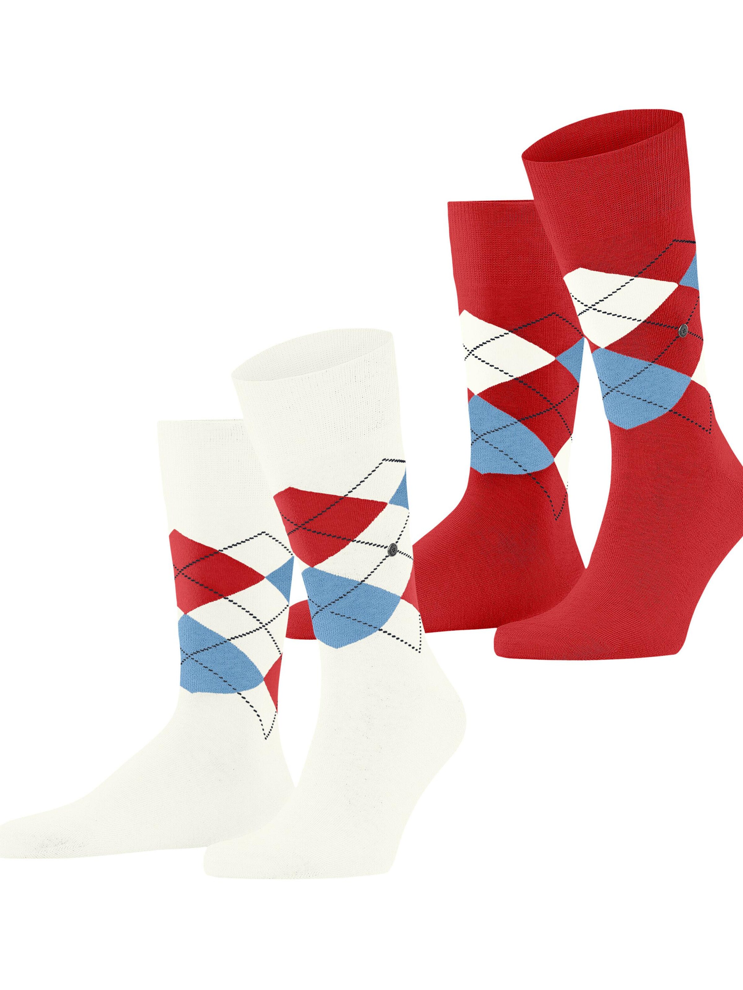 BURLINGTON Socks 'Everyday Argyle' in White: front