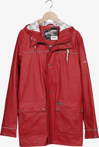 Schmuddelwedda Mantel M in Rot: Vorderseite