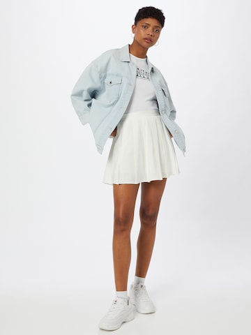 BDG Urban Outfitters Skjorte 'NATURE RULES EVERYTHING' i hvit