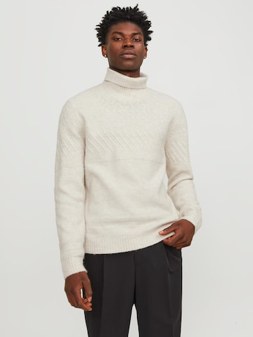 JACK & JONES Trui 'Ccmilo' in Beige: voorkant