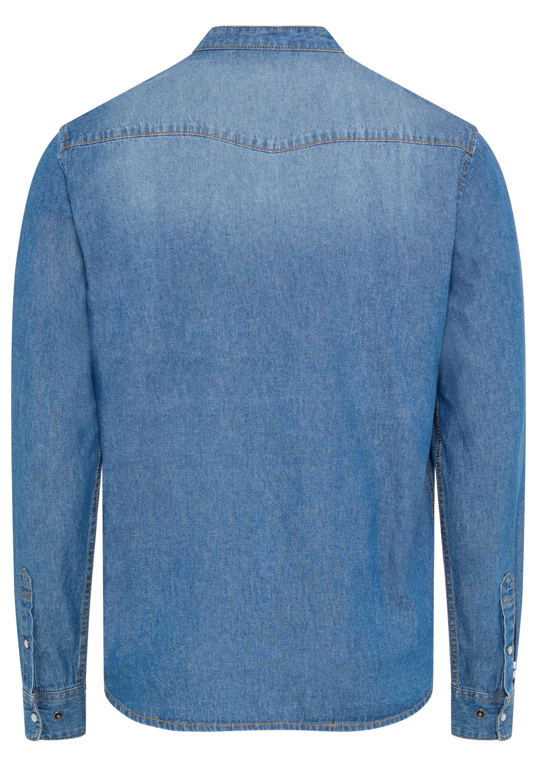 DELMAO Slim fit Button Up Shirt 'DELMAO ' in Blue