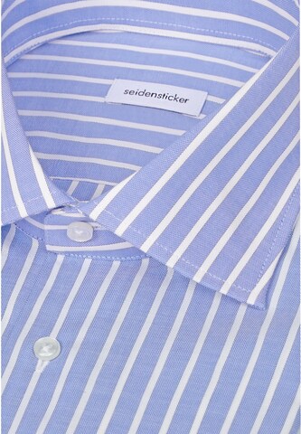 SEIDENSTICKER Slim Fit Hemd in Blau