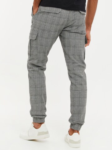 Effilé Pantalon cargo Threadbare en gris