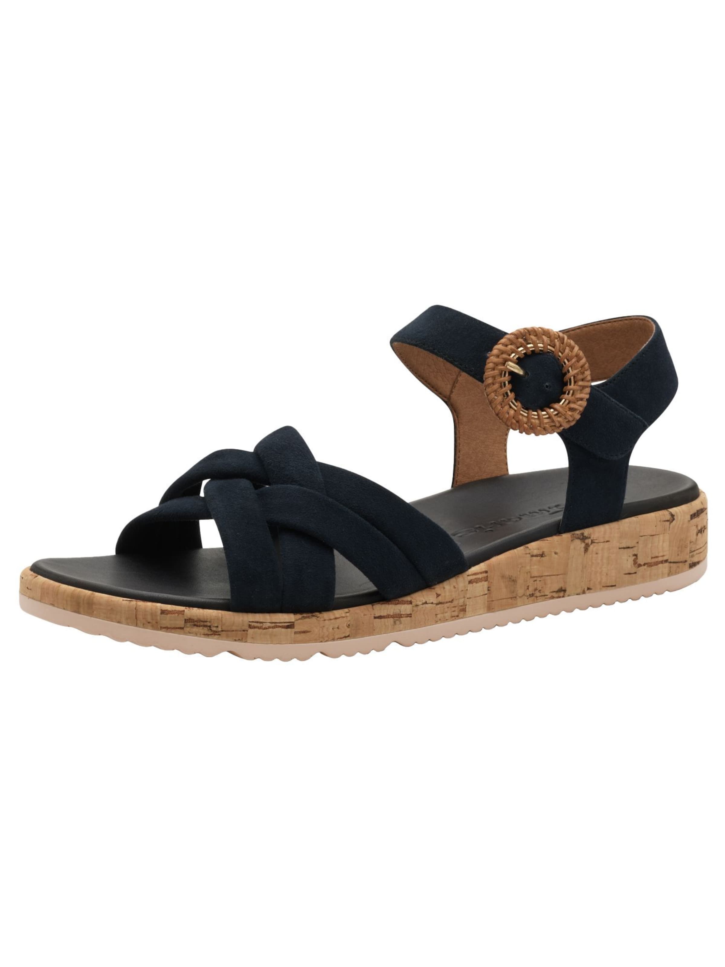 Tamaris Sandalen met riem in Blauw: voorkant