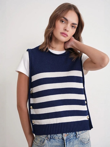 Haut 'Strickoberteile' MixRay en bleu : devant