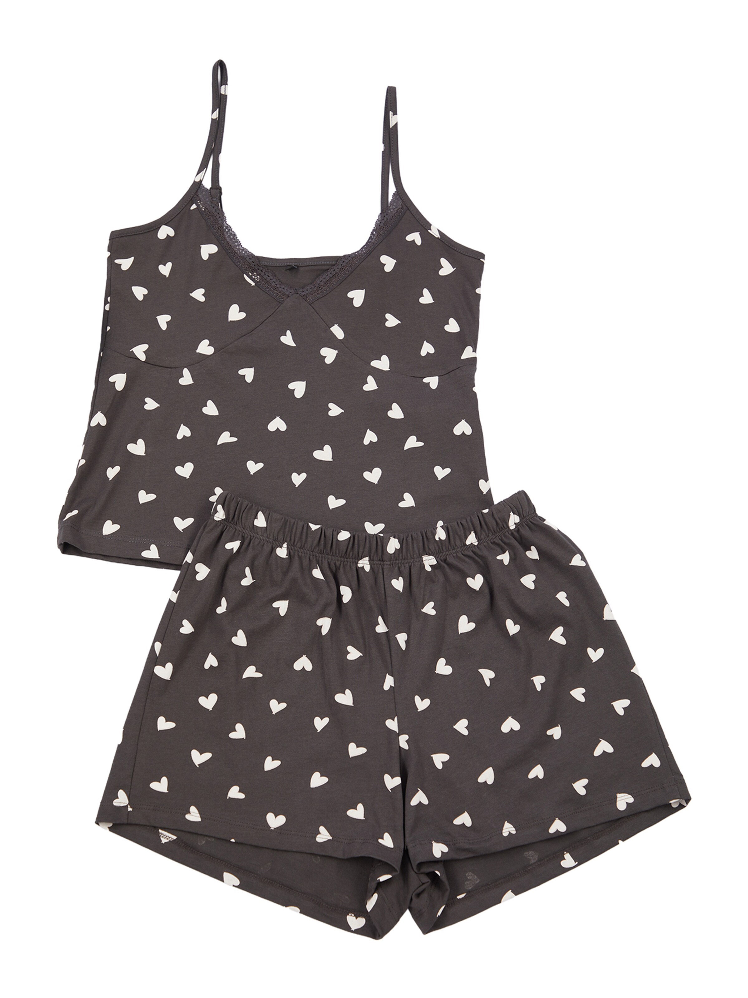 TrendyolKratke hlače za spavanje - siva boja: prednji dio