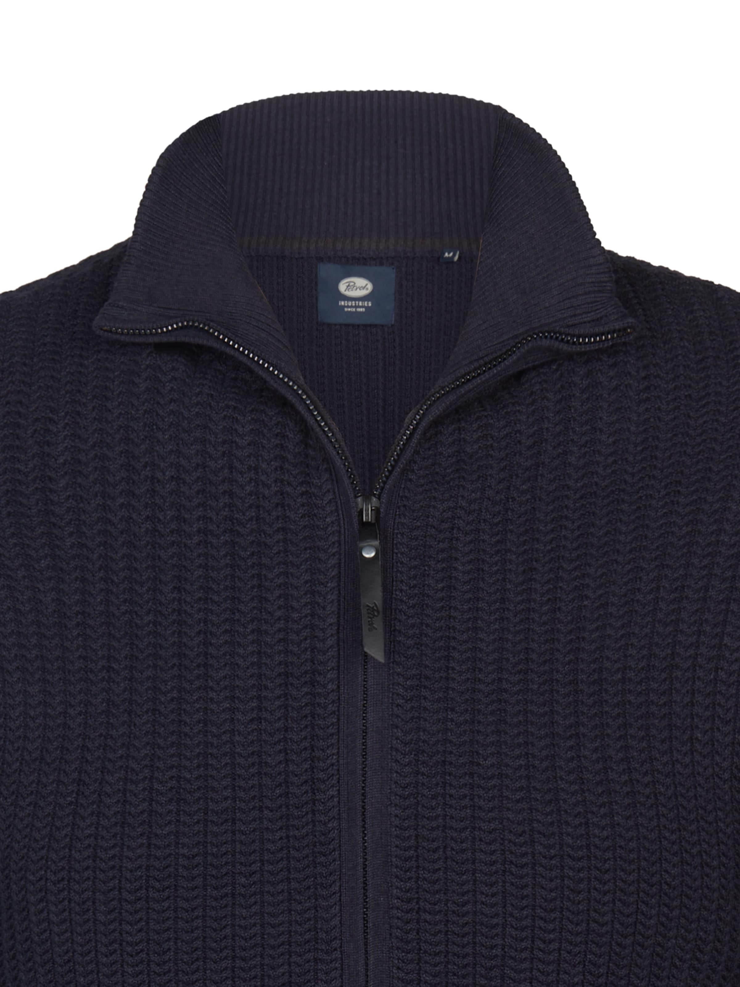 Petrol Industries Knit Cardigan in Blue