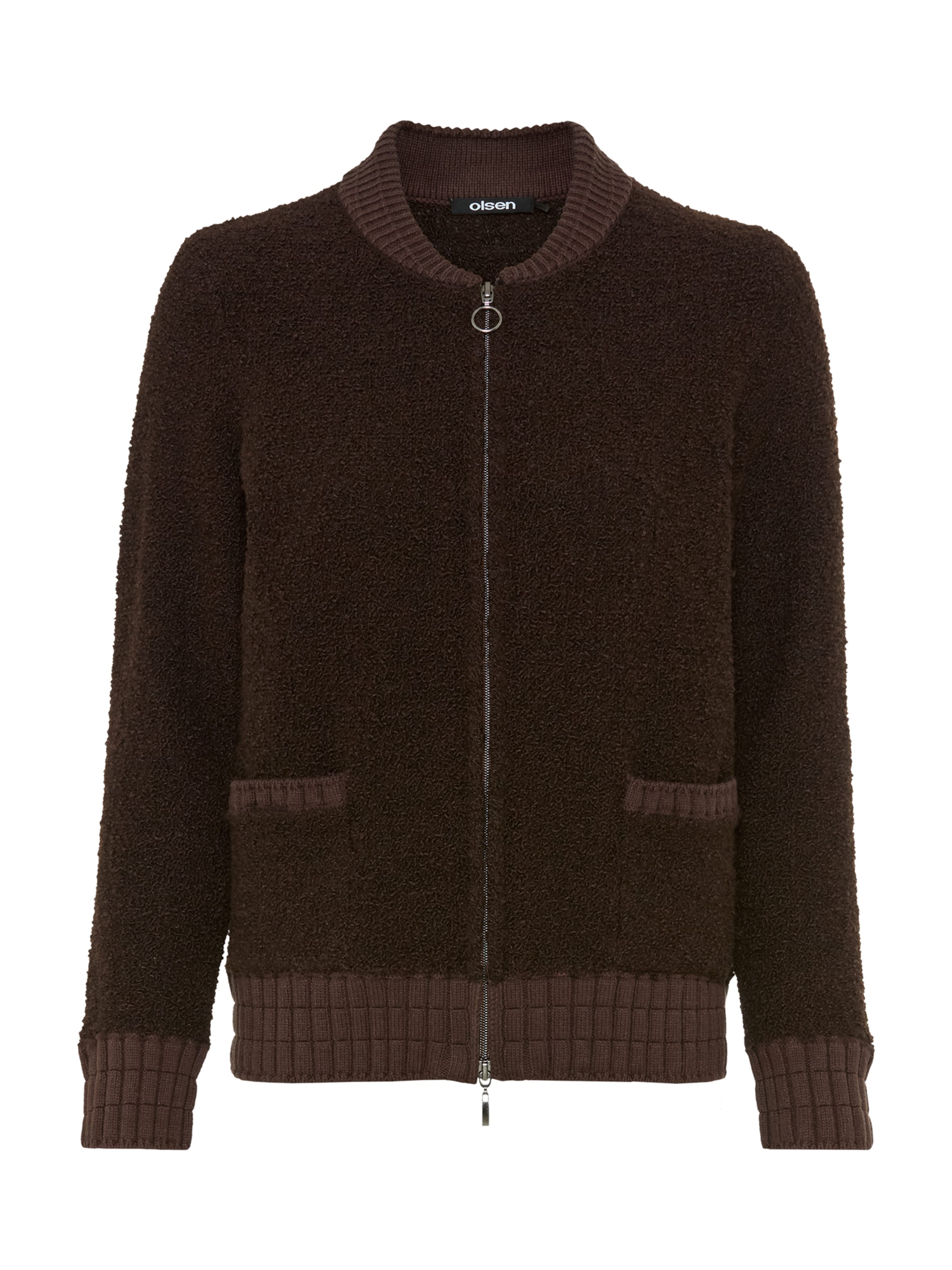 Olsen Strickjacke in Braun: Vorderseite