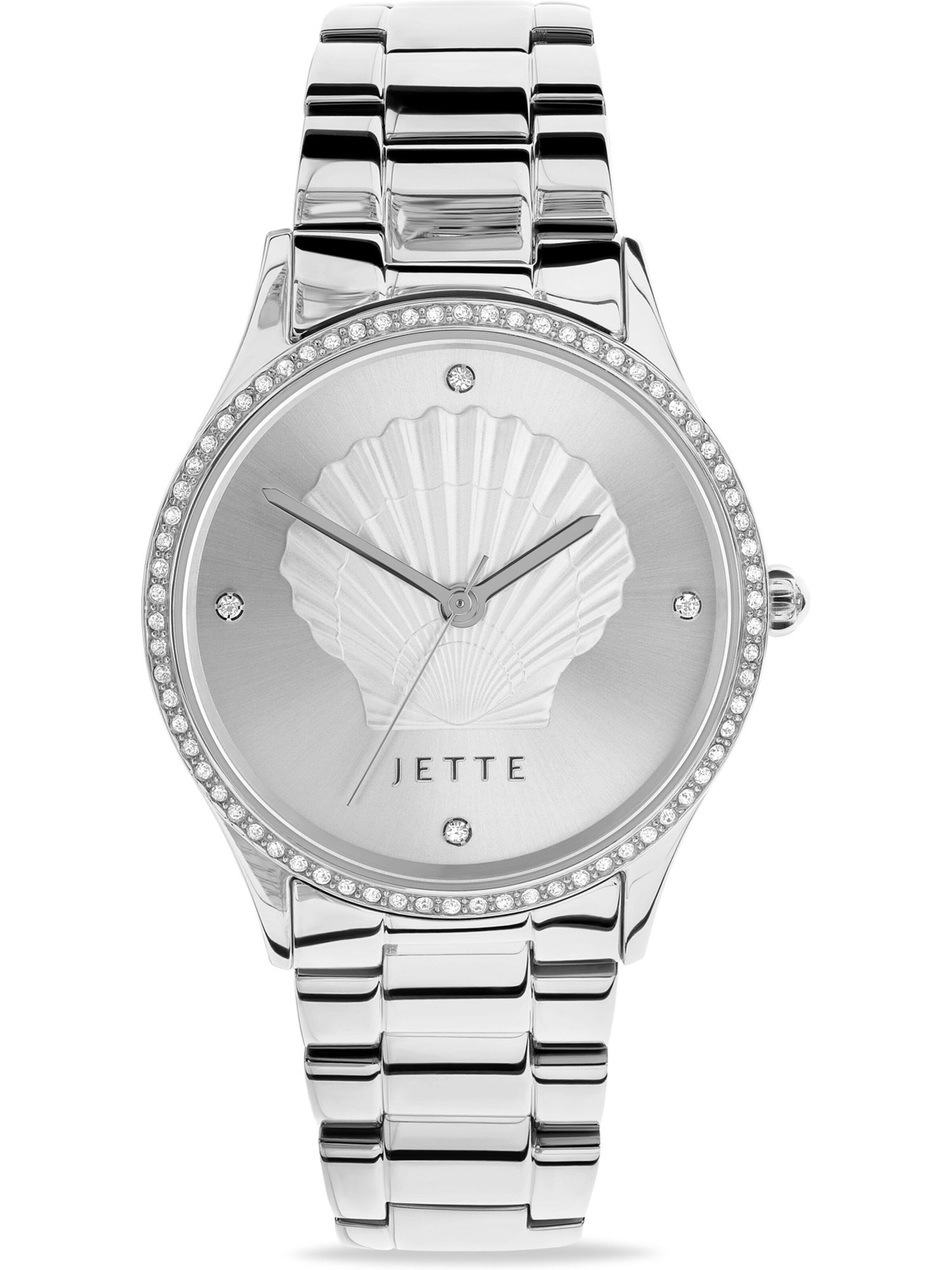 JETTE Analog Watch in Silver: front