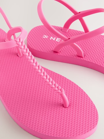 Next T-Bar Sandals in Pink