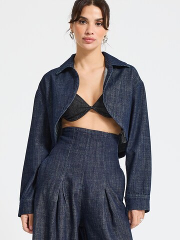 IT'S BASIC Bodywarmer 'Cropped Denim Jacket' in Blauw