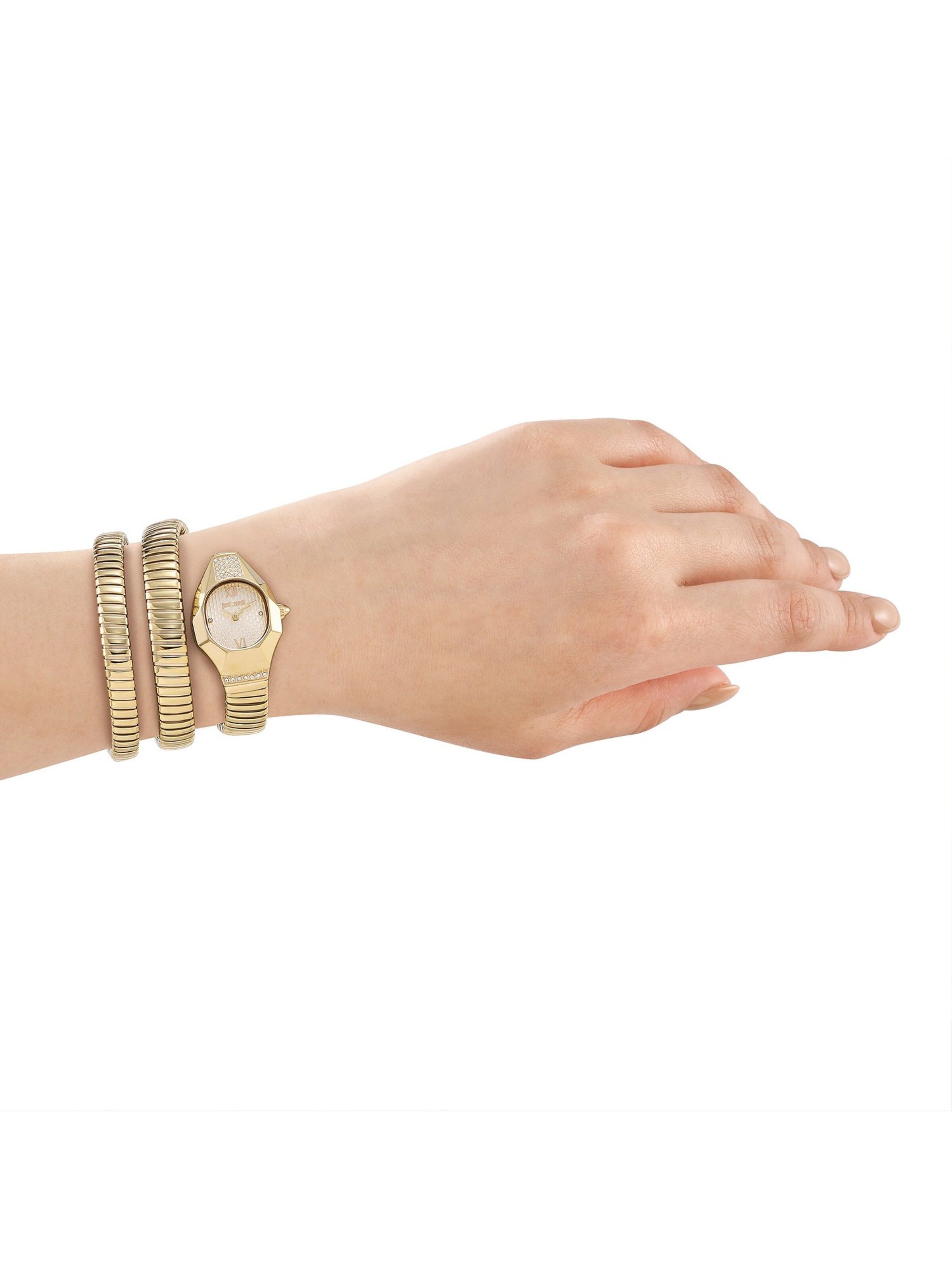 Just Cavalli Time Analog Watch in Gold: front