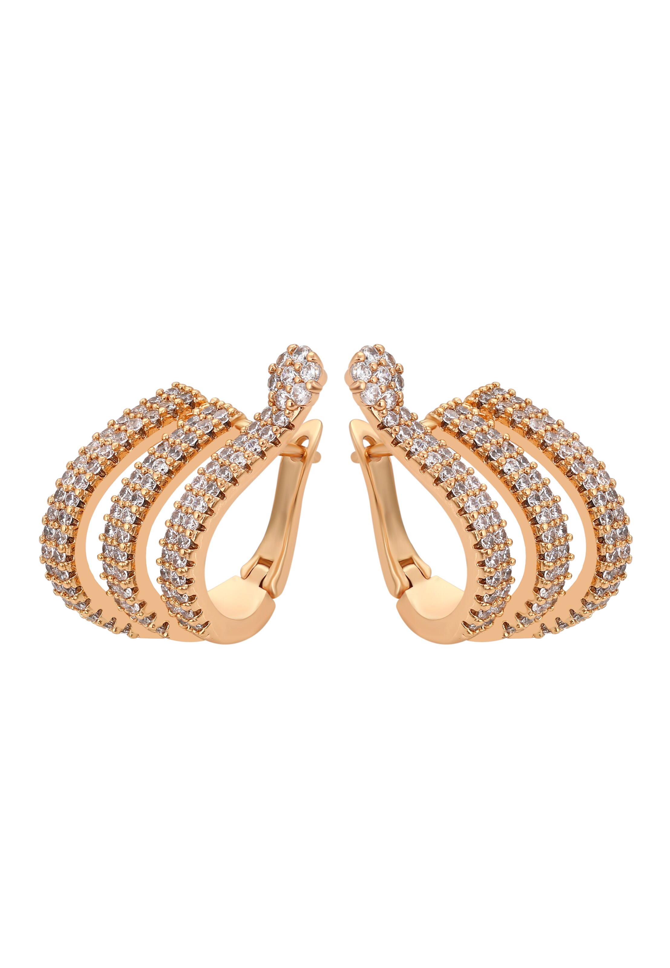 Boucles d'oreilles Gaya en or : devant