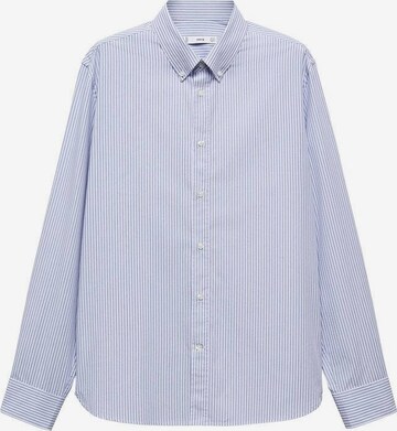 MANGO MAN Button Up Shirt 'Arezzo' in Blue: front