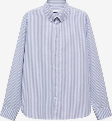 MANGO MAN Button Up Shirt 'Arezzo' in Blue: front