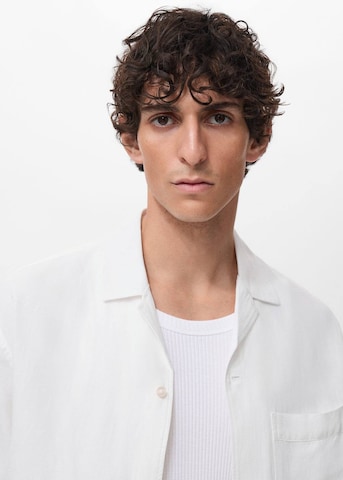 MANGO MAN Regular fit Button Up Shirt 'Banarea' in White