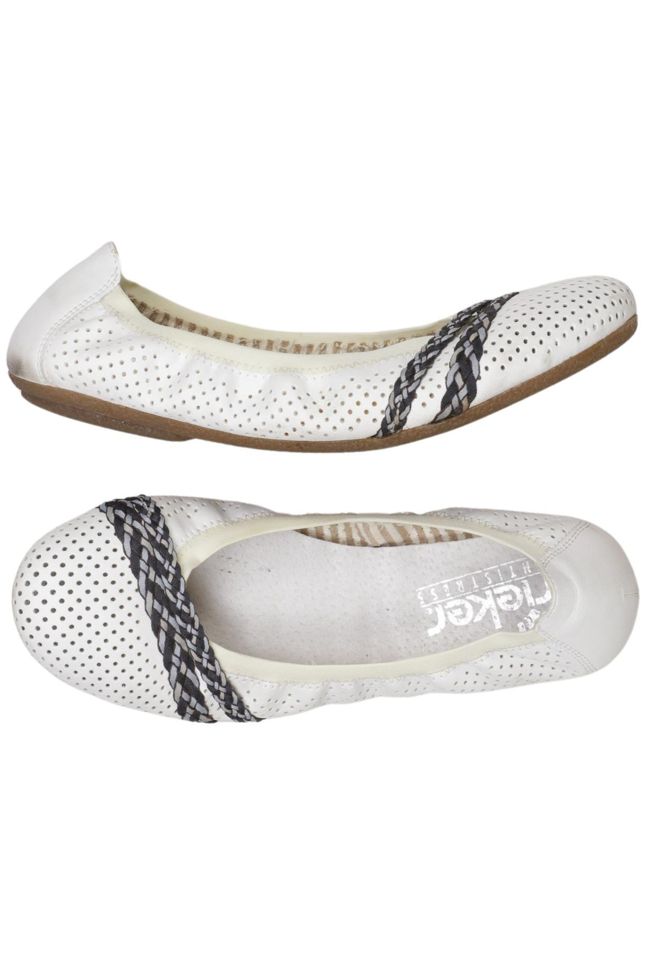 Rieker Flats & Loafers in 39 in White: front