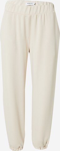 Tapered Pantaloni 'Ima' di MSCH COPENHAGEN in beige: frontale