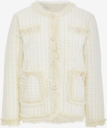 YASANNA Knit Cardigan in White: front