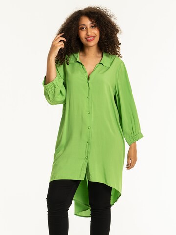 STUDIO Tuniek 'Ebru' in Groen: voorkant