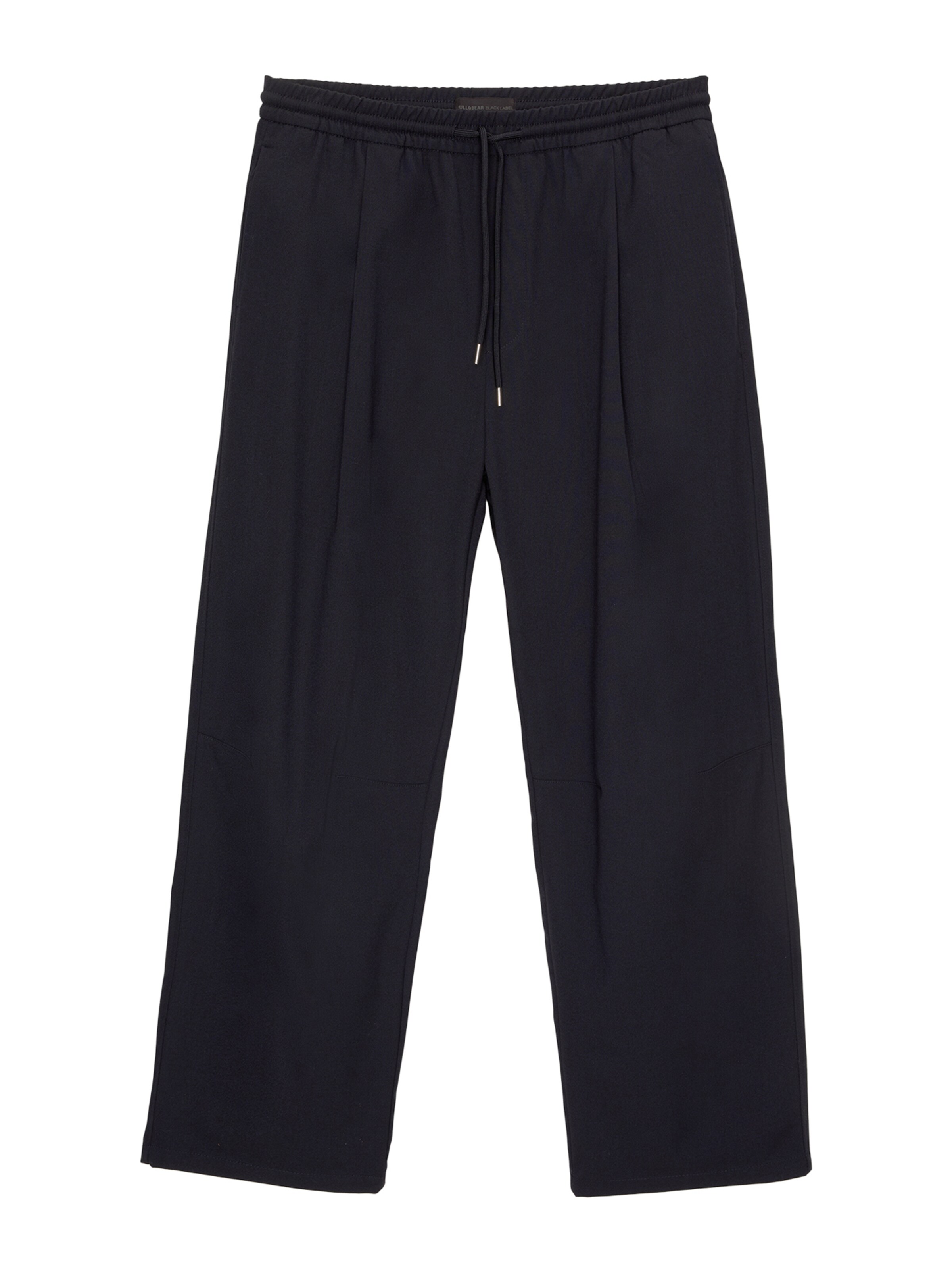 Pull&Bear Široký strih Plisované nohavice - Modrá: predná strana