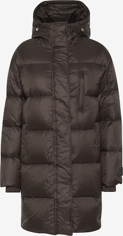 Part Two Wintermantel in Braun: Vorderseite