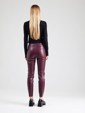 OUI Slim fit Leggings 'Chasey' in Red