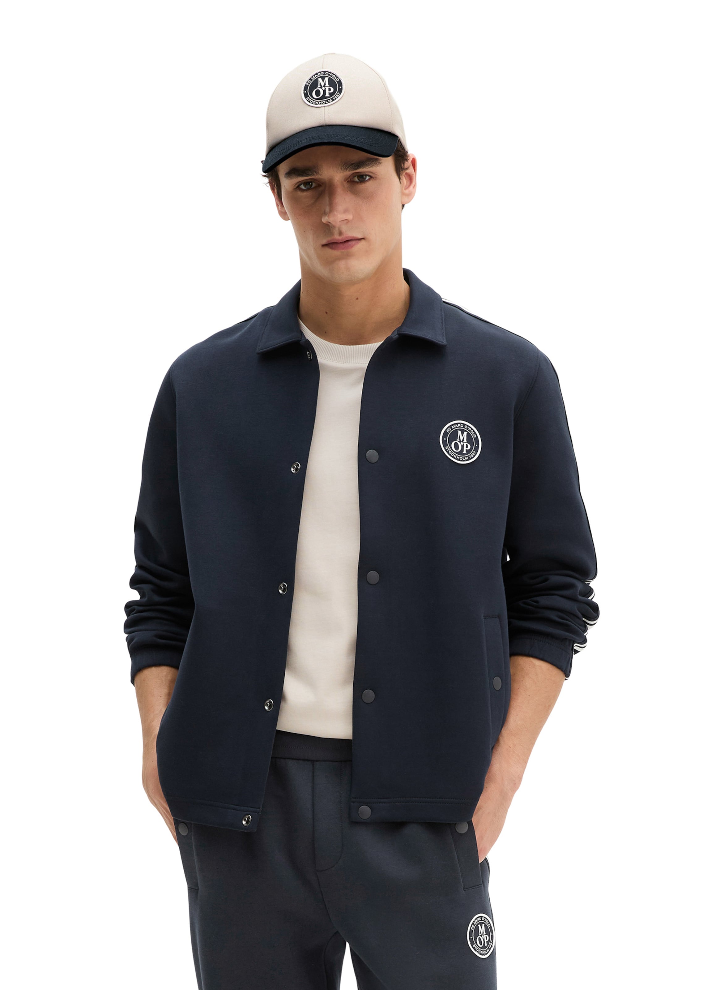 Marc O'Polo Sweatvest in Blauw: voorkant